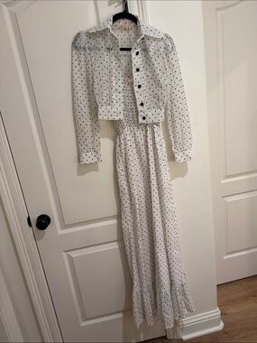 True vintage polkadot maxi dress size XS